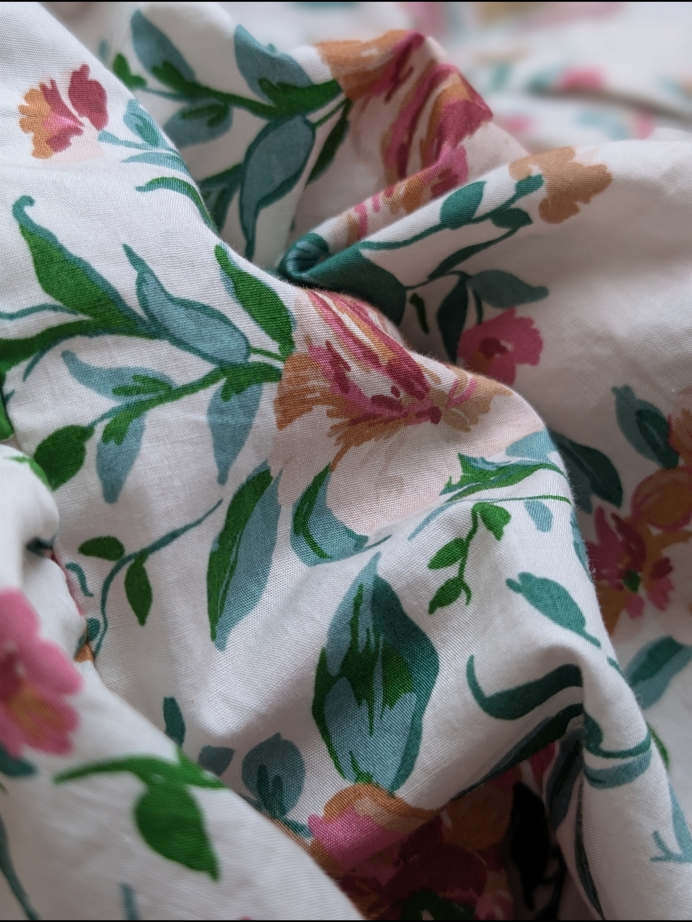 Anthropologie Somerset Maxi Dress  L Floral Puff Sleeve 100% Cotton Pockets - Picture 10 of 11